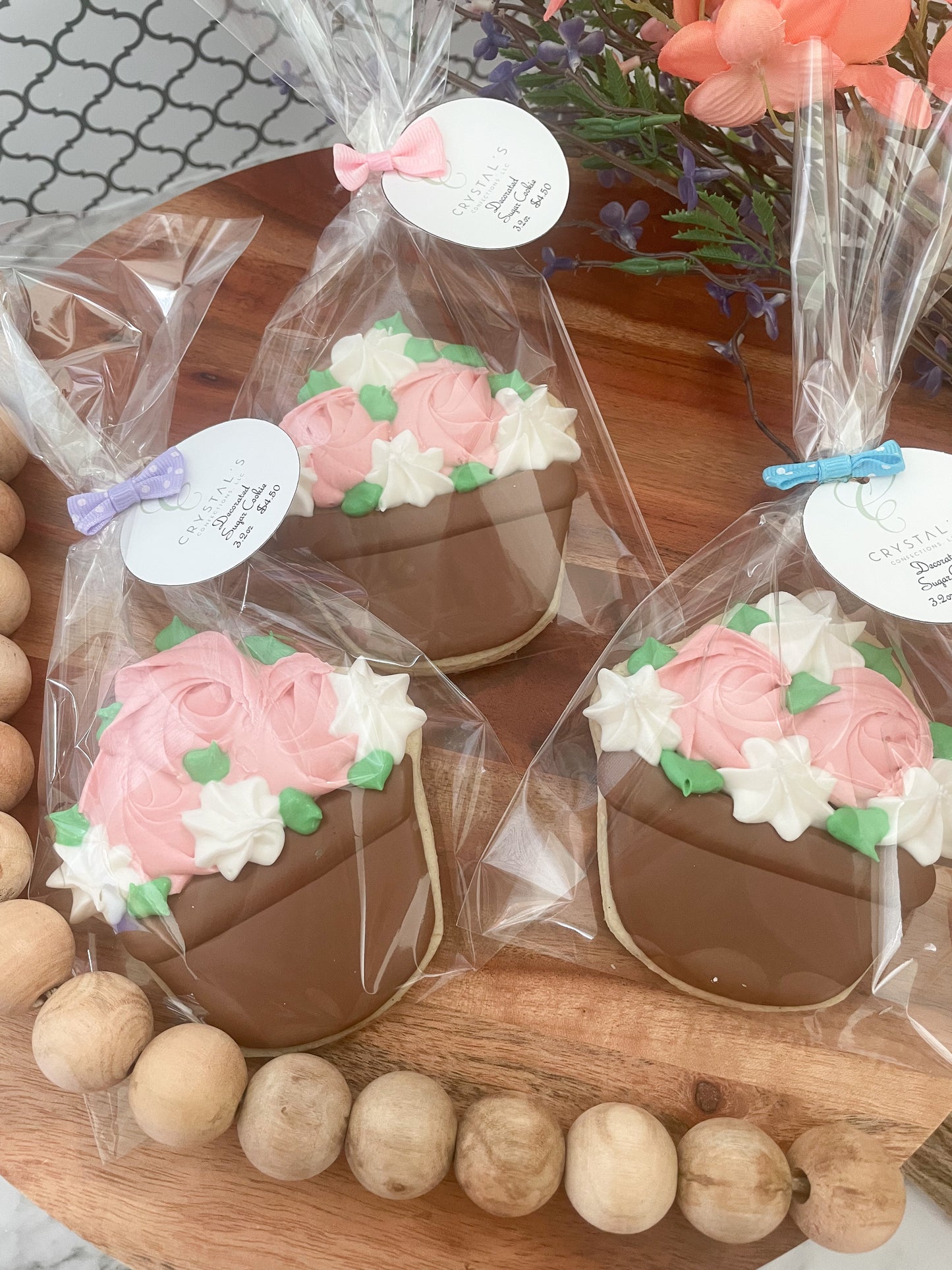 Potted Floral Sugar Cookie