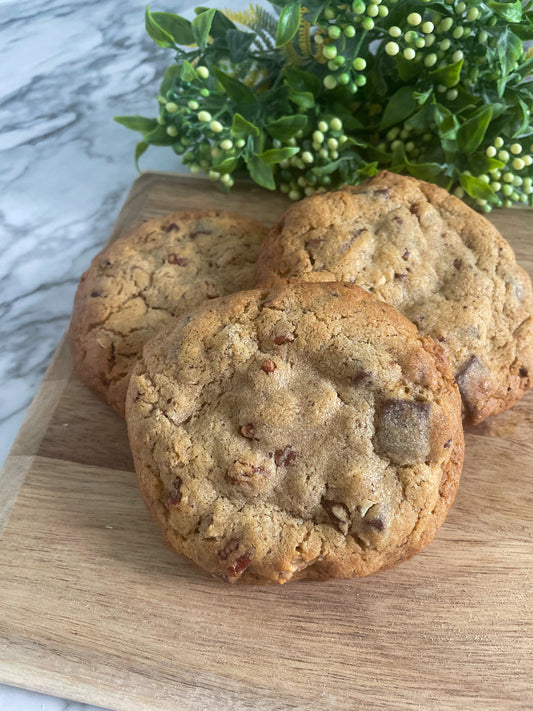 Jumbo Chocolate Bourbon Pecan Cookies