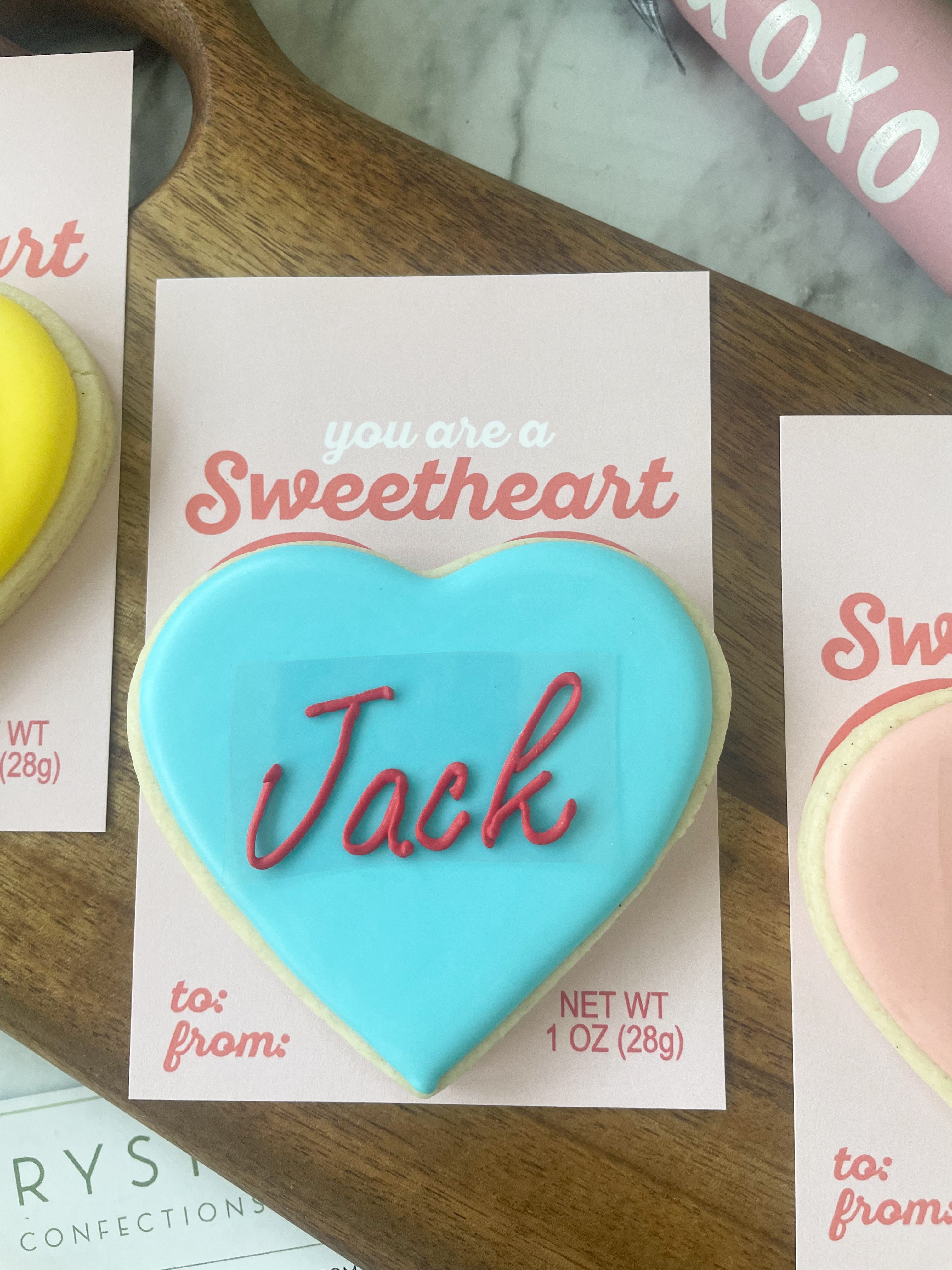 Custom Sweetheart Sugar Cookies – Crystal's Confections, LLC
