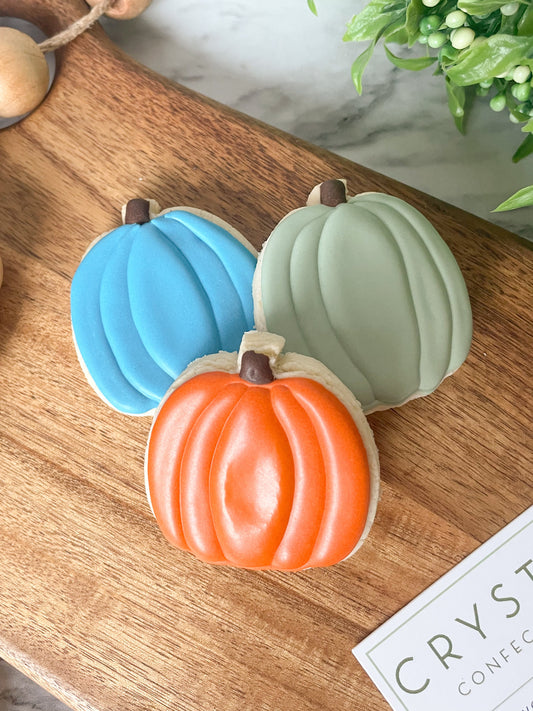 Mini Pumpkin Sugar Cookies